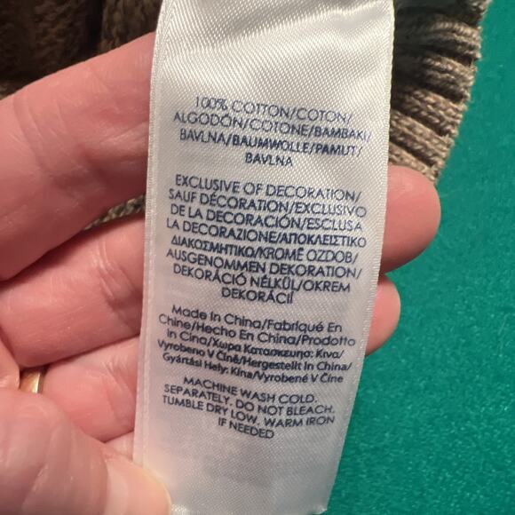 Polo Ralph Lauren Mens 1/4 Button Pullover Sweater Beige Wool Nylon Silk Large - Picture 6 of 10